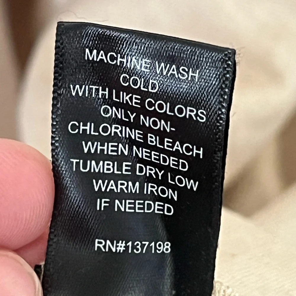 Rachel Zoe tan rayon linen blend smocked v waist spaghetti strap maxi dress - Picture 13 of 13